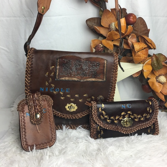 Handbags - Brown Leather Trio Purse Nicole
